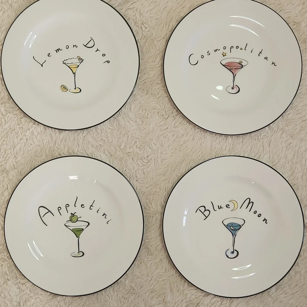 Pottery Barn Martini Dessert Plates